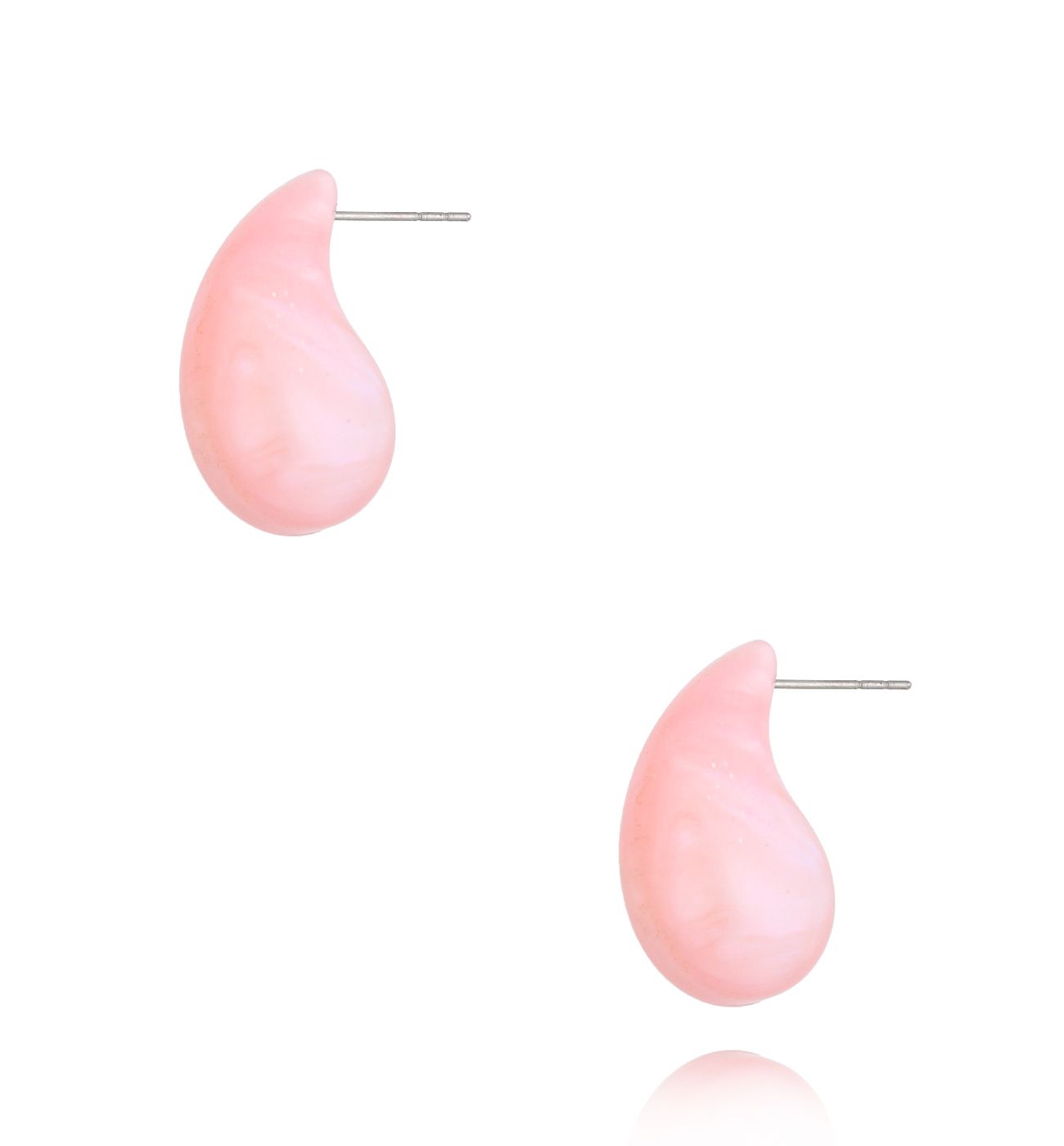 Kolczyki różowe krople średnie Titim KZA0282 - By Dziubeka