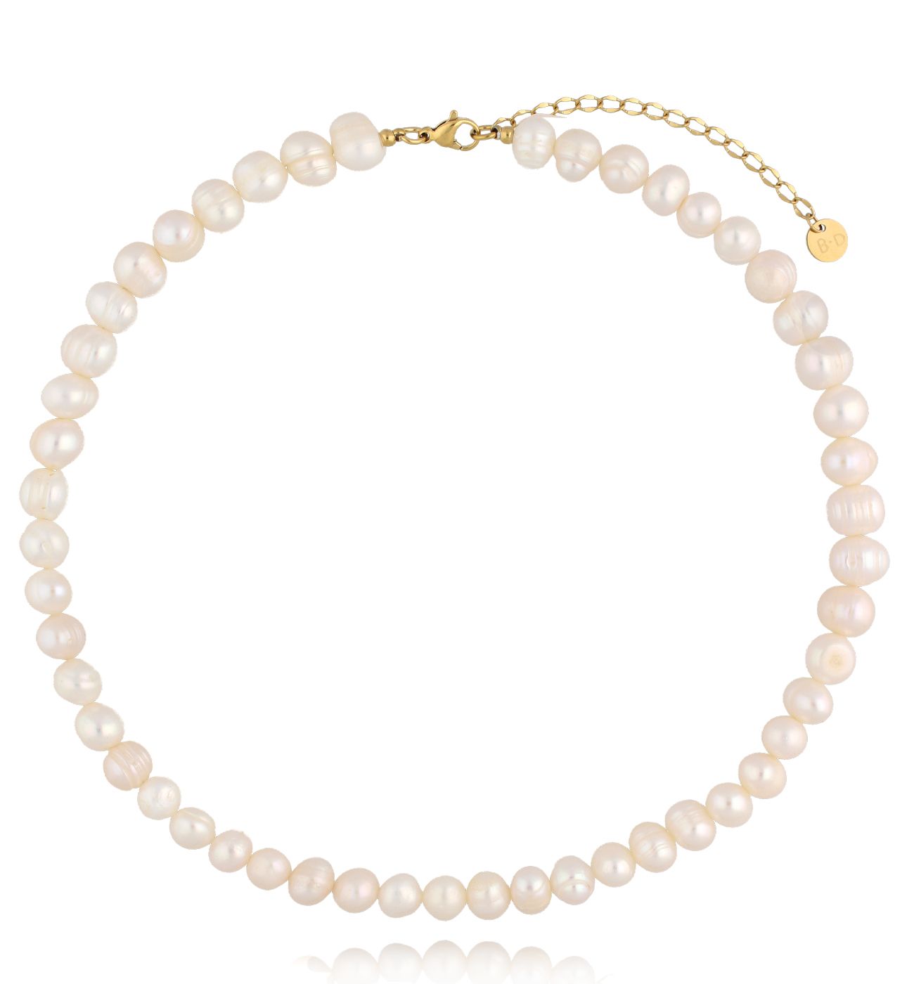 Naszyjnik ze średnich pereł - By Dziubeka