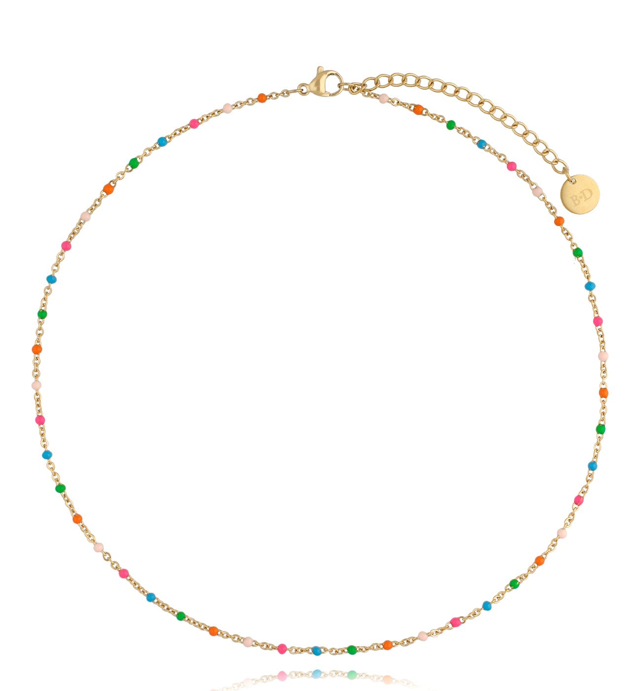 Naszyjnik z kolorową emalią Summer Time - By Dziubeka