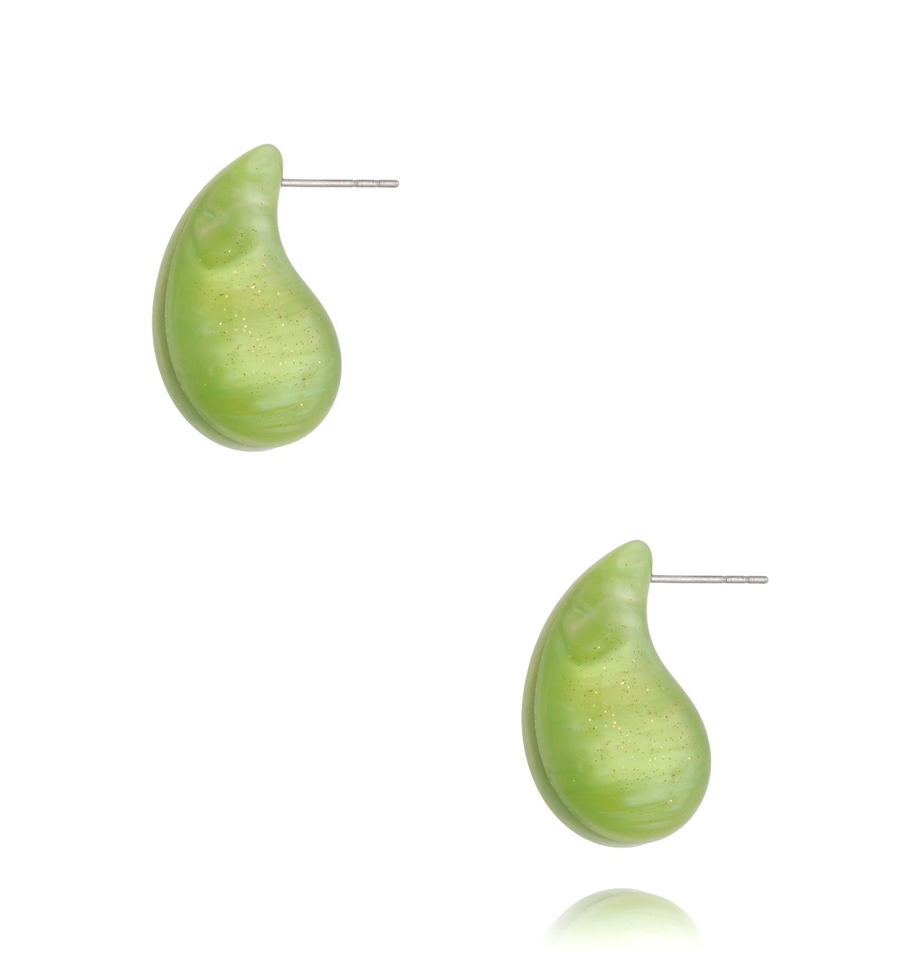 Kolczyki zielone krople średnie Titim KZA0288