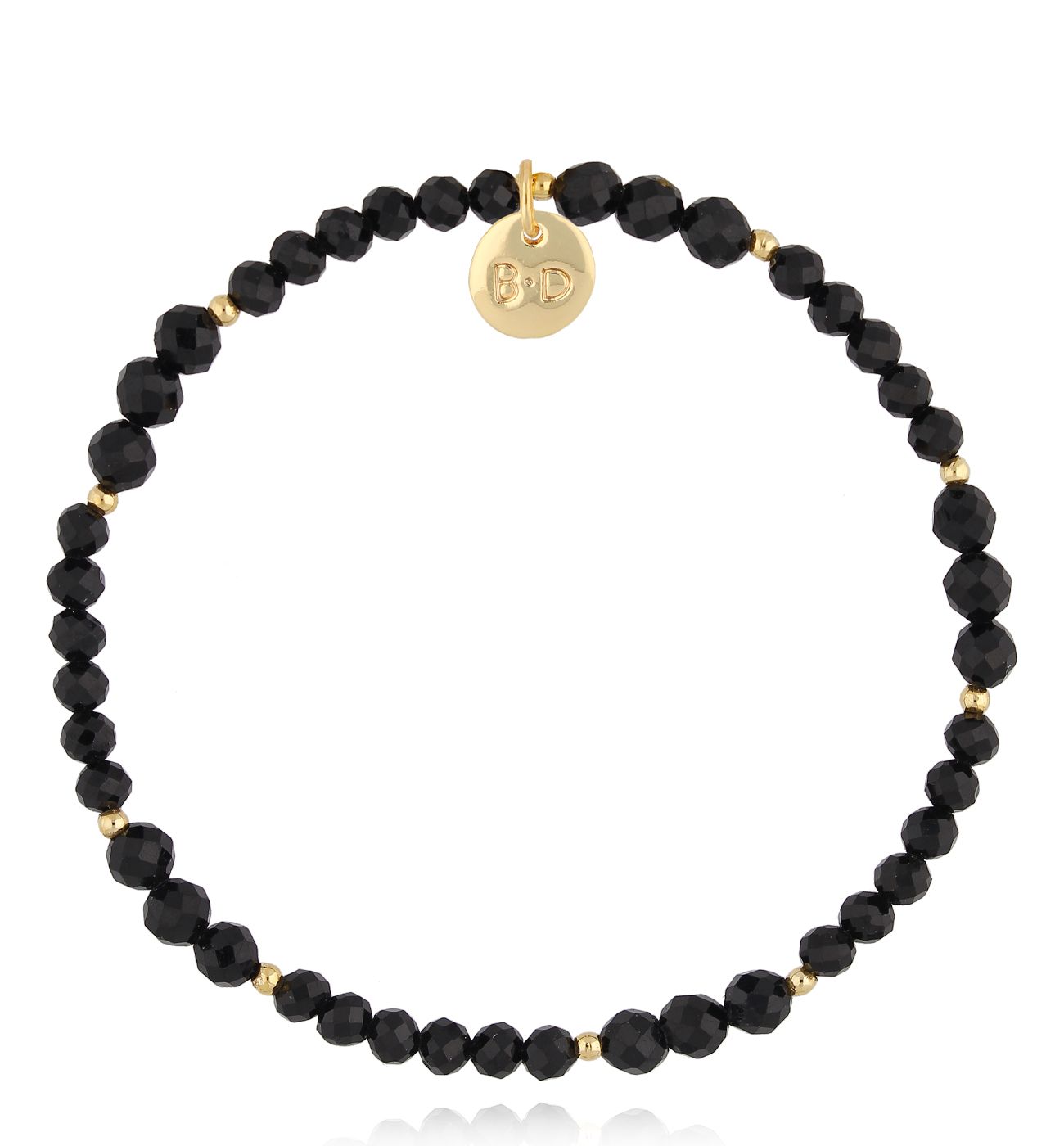 Bransoletka czarna z turmalinami - By Dziubeka