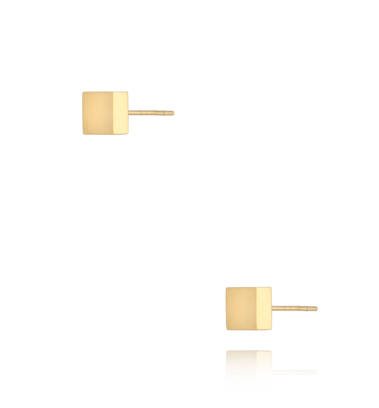 Kolczyki złote kwadraty Erlend 070 - By Dziubeka