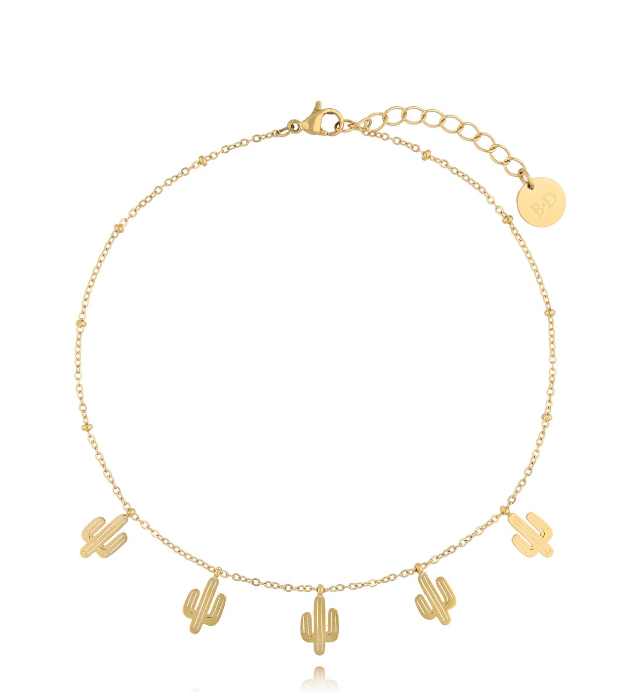 Bransoletka na nogę złota z kaktusami Serengeti BNSA0072