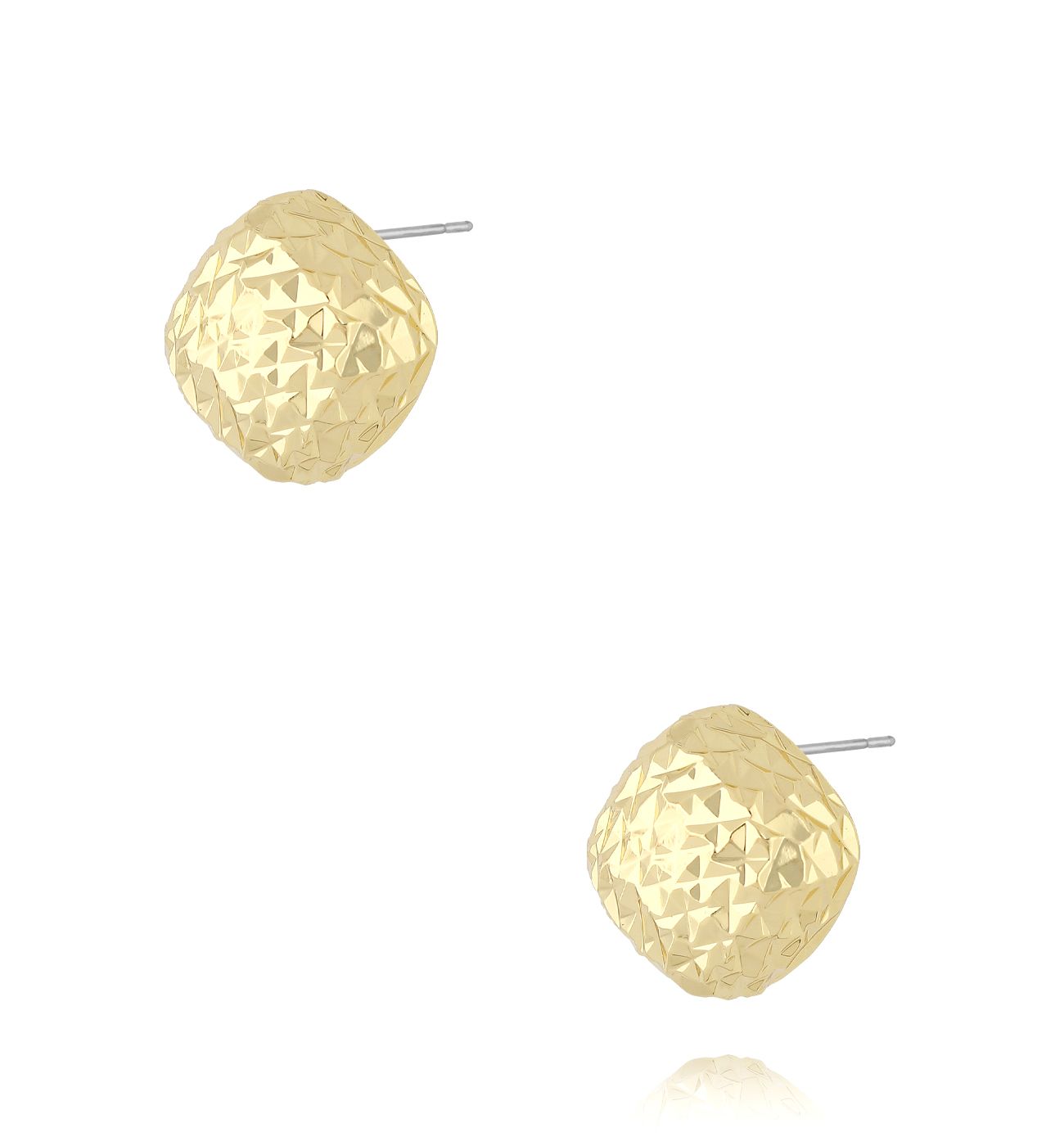 Kolczyki kwadraty złote KLU0017 - By Dziubeka