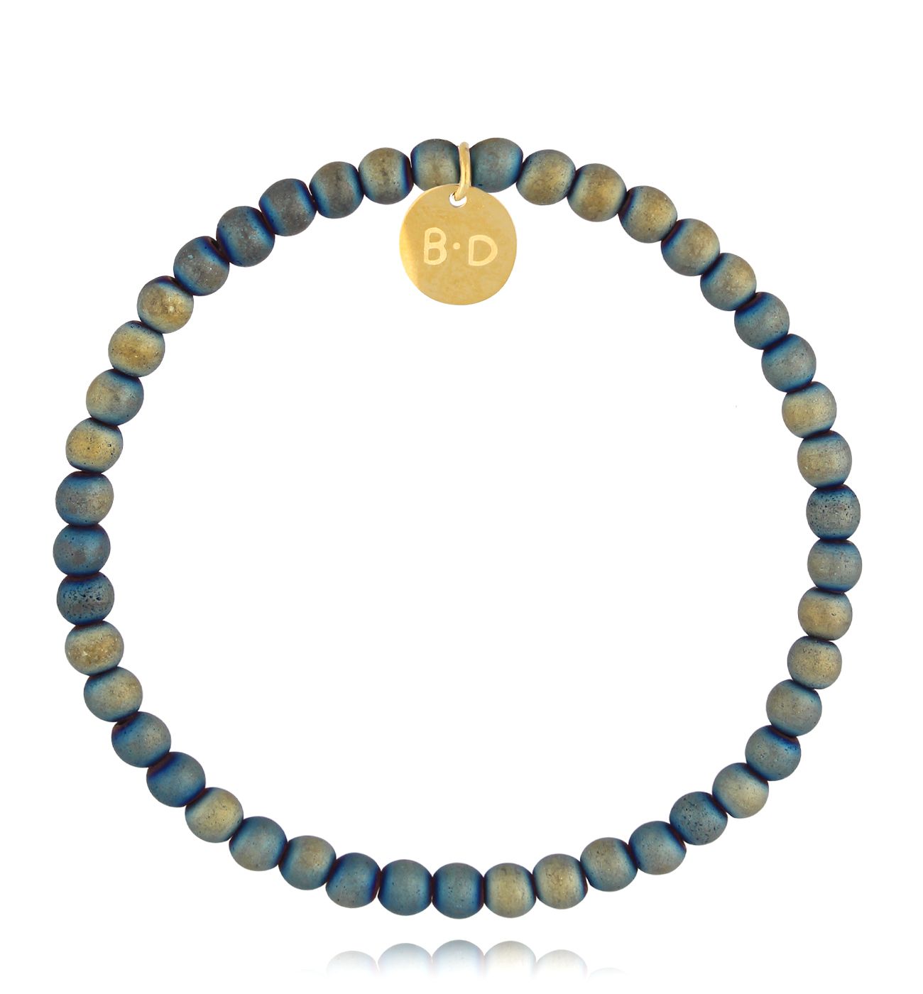 Bransoletka z zielonymi hematytami damska Fane - By Dziubeka