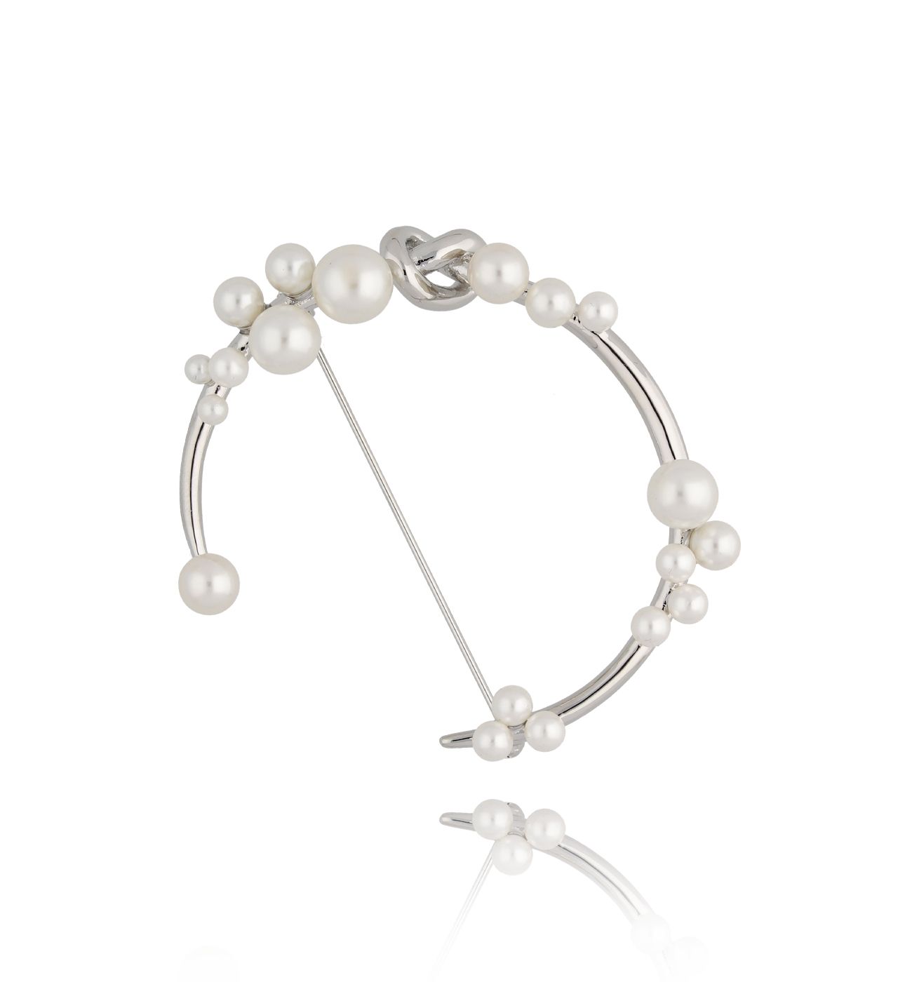 Broszka srebrna z perłami Silvia BRPE0010 - By Dziubeka