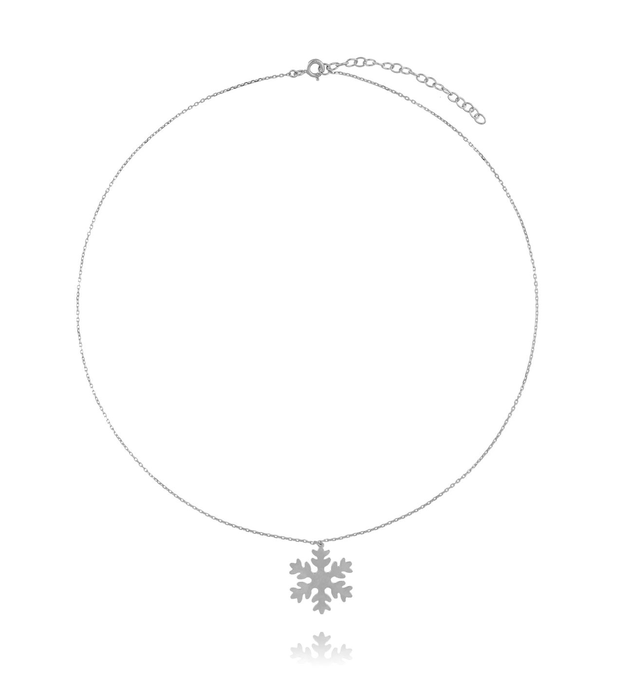 Naszyjnik srebrny śnieżynka - By Dziubeka