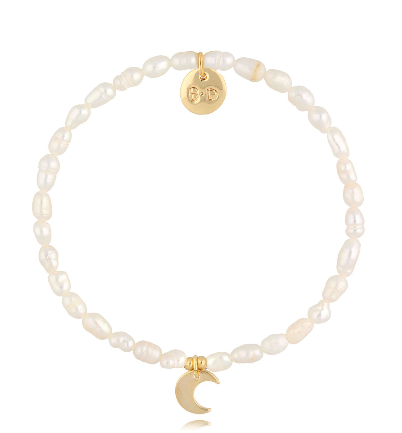 Bransoletka z perłami i księżycem Starlit Pearl Radiance BPE0104 - By Dziubeka