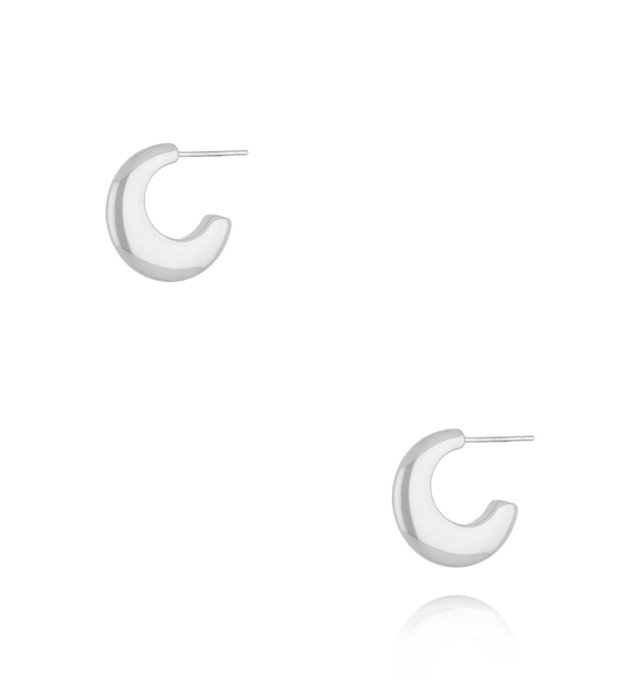 Kolczyki srebrne księżyce srebrne - By Dziubeka