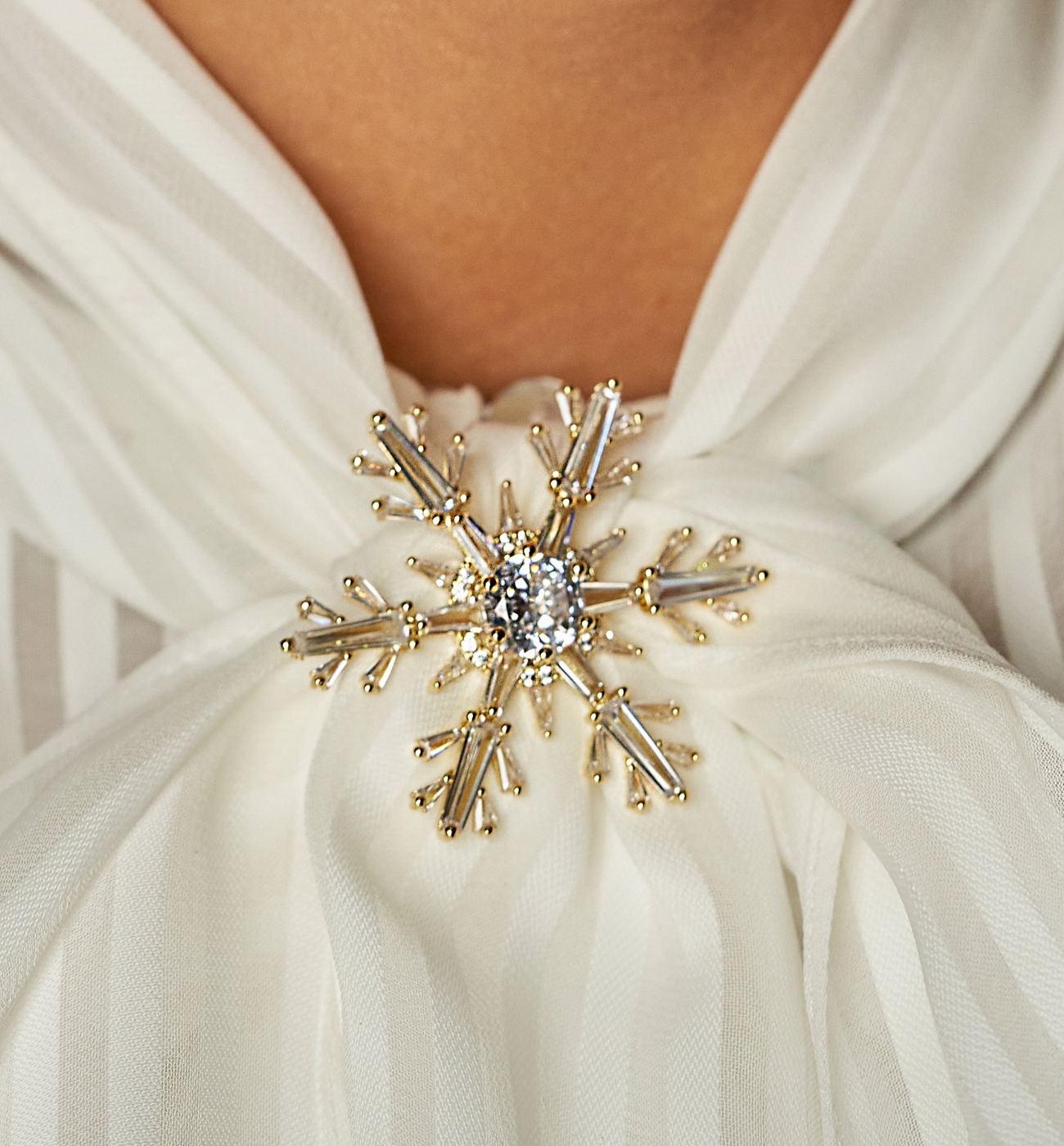 Broszka śnieżynka Fiocco di neve BRSS0197