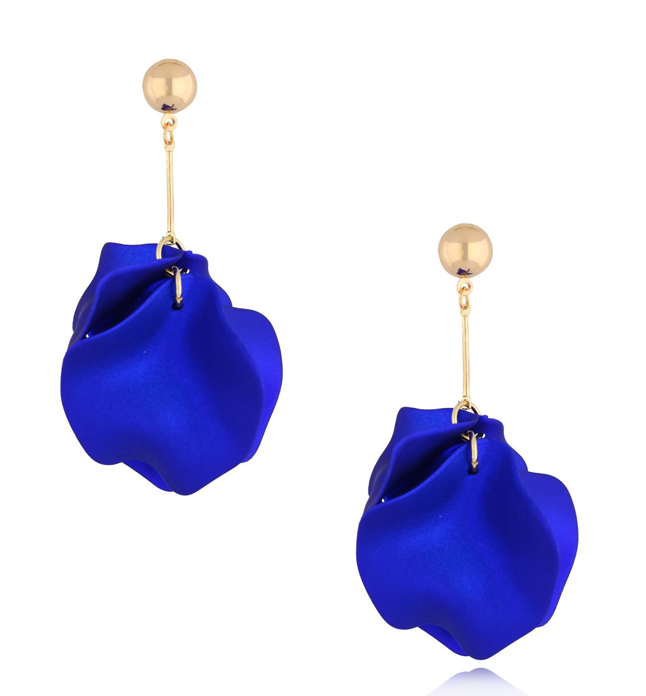 Kolczyki chabrowe z płatkami Amaranta KFF0047