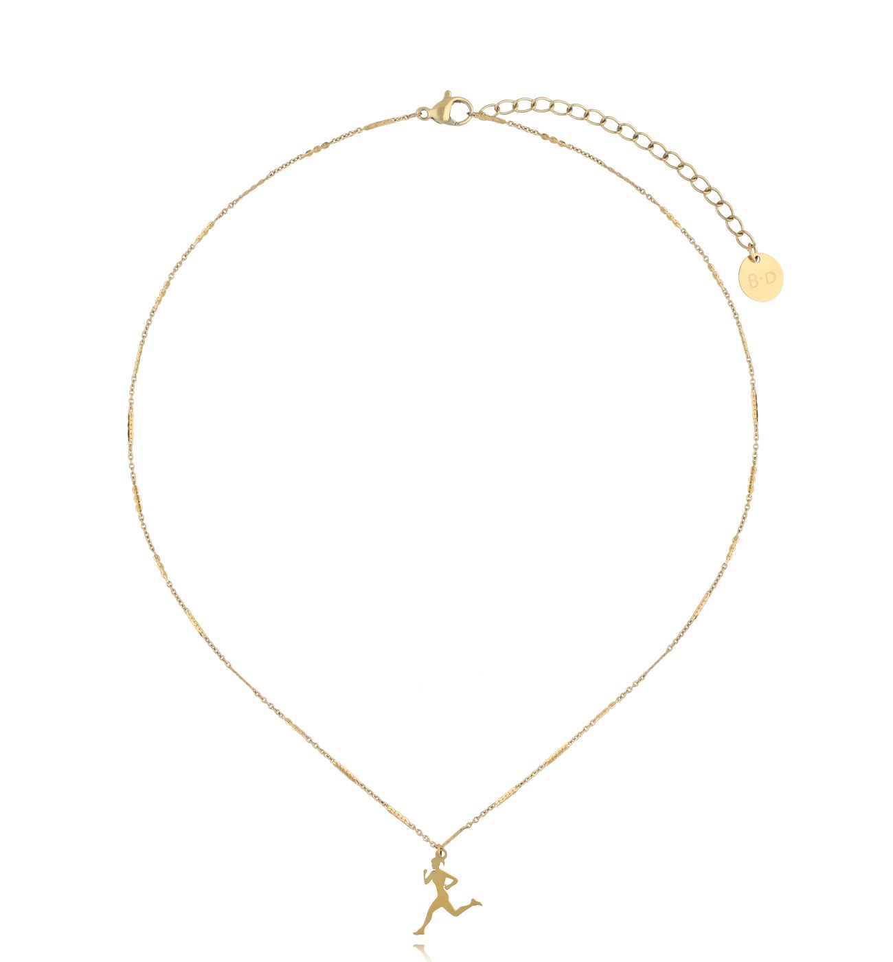 Naszyjnik złoty z biegaczem Runner - By Dziubeka
