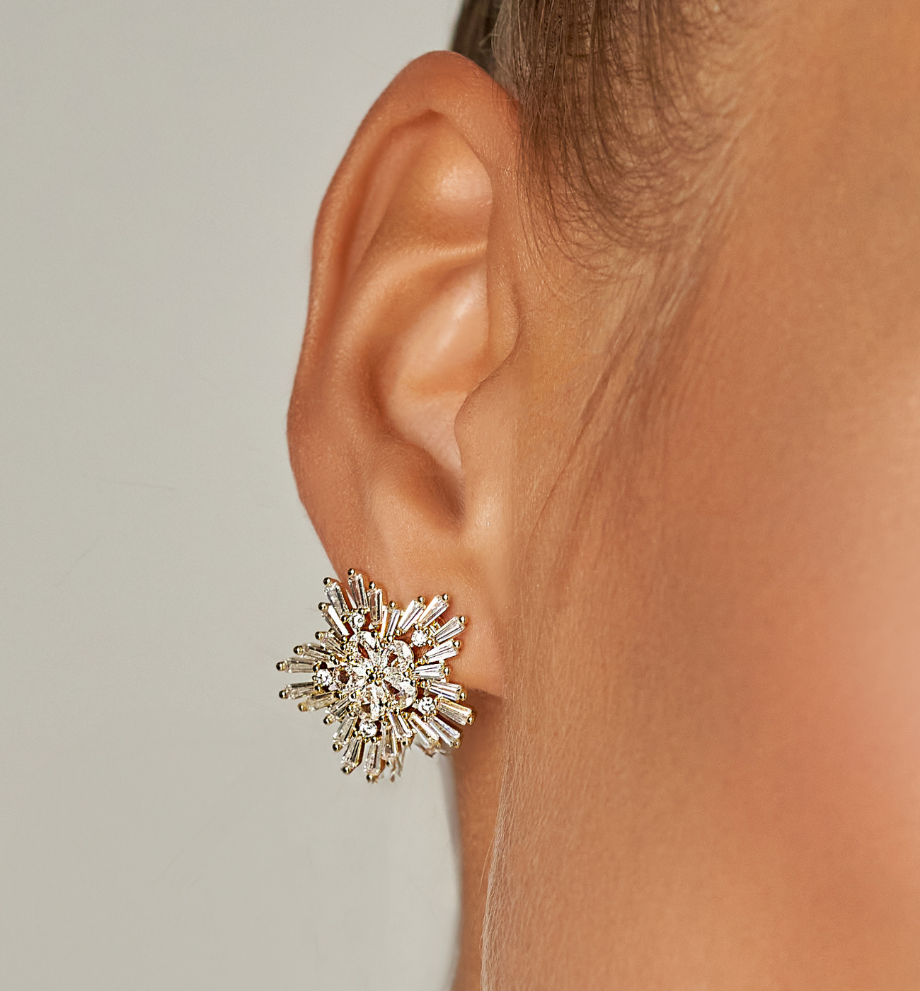 Kolczyki złote śnieżynka Fiocco di neve - By Dziubeka