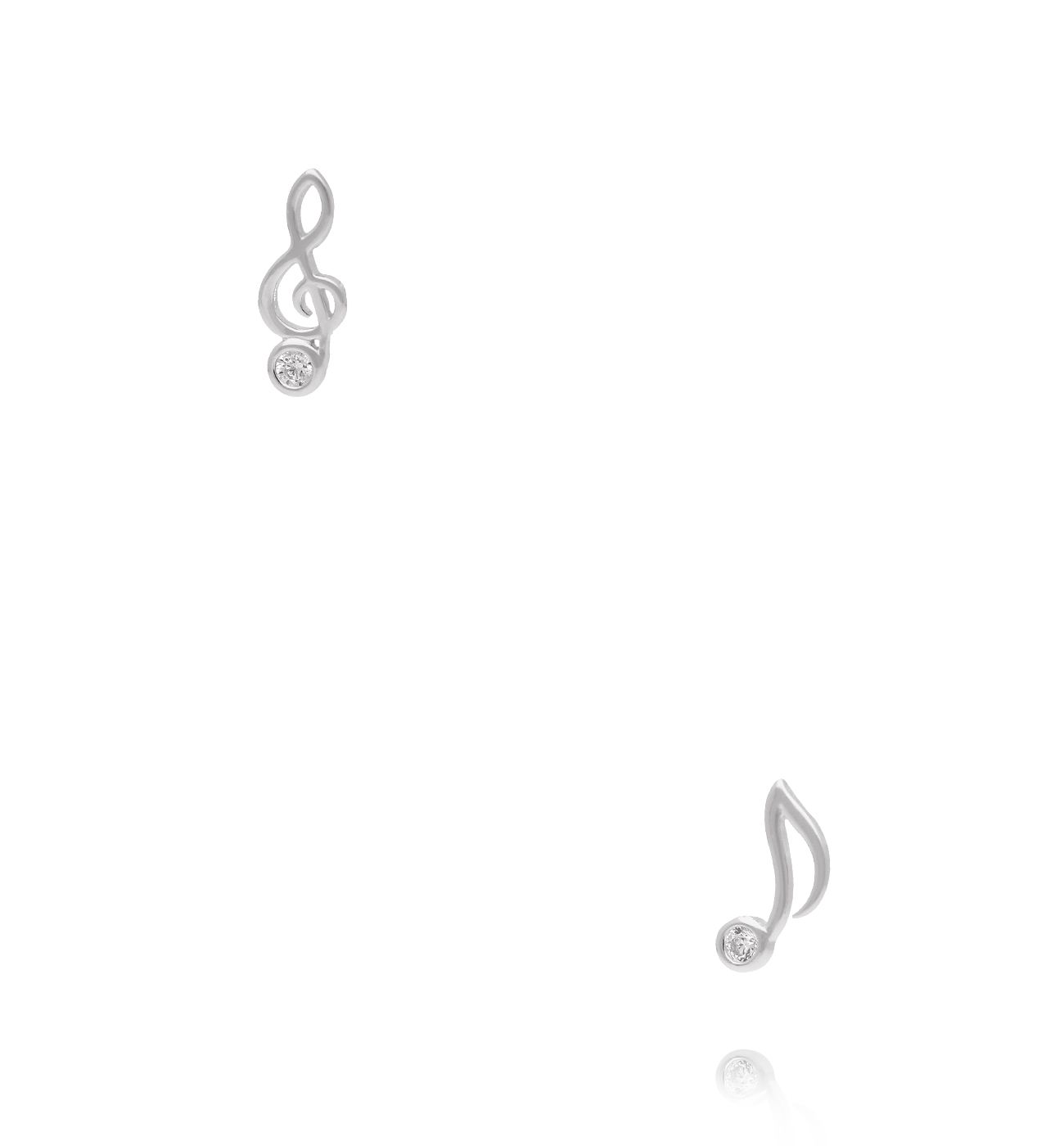 Kolczyki nutki srebrne KCA0081