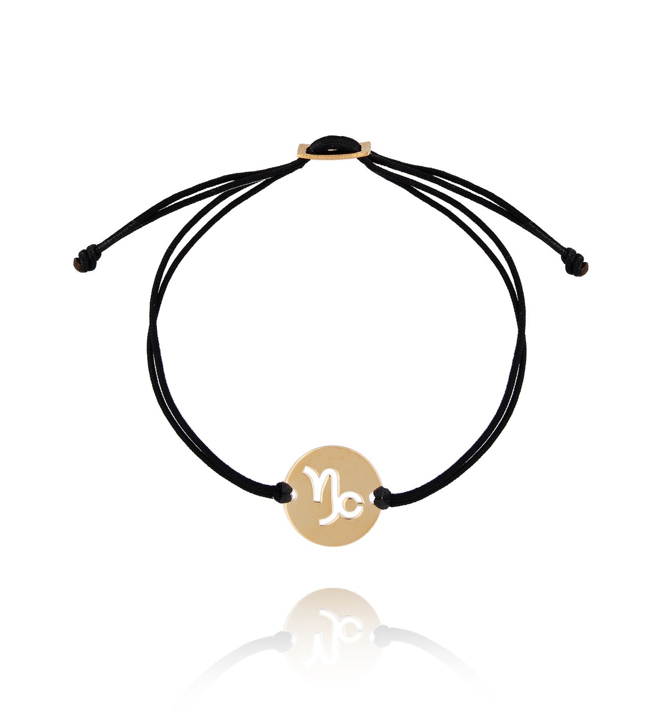 Bransoletka srebrna pozłacana znak zodiaku KOZIOROŻEC - By Dziubeka