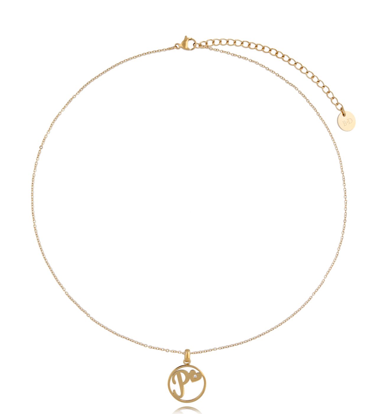 Naszyjnik złoty z literką P Lettera NSA0447