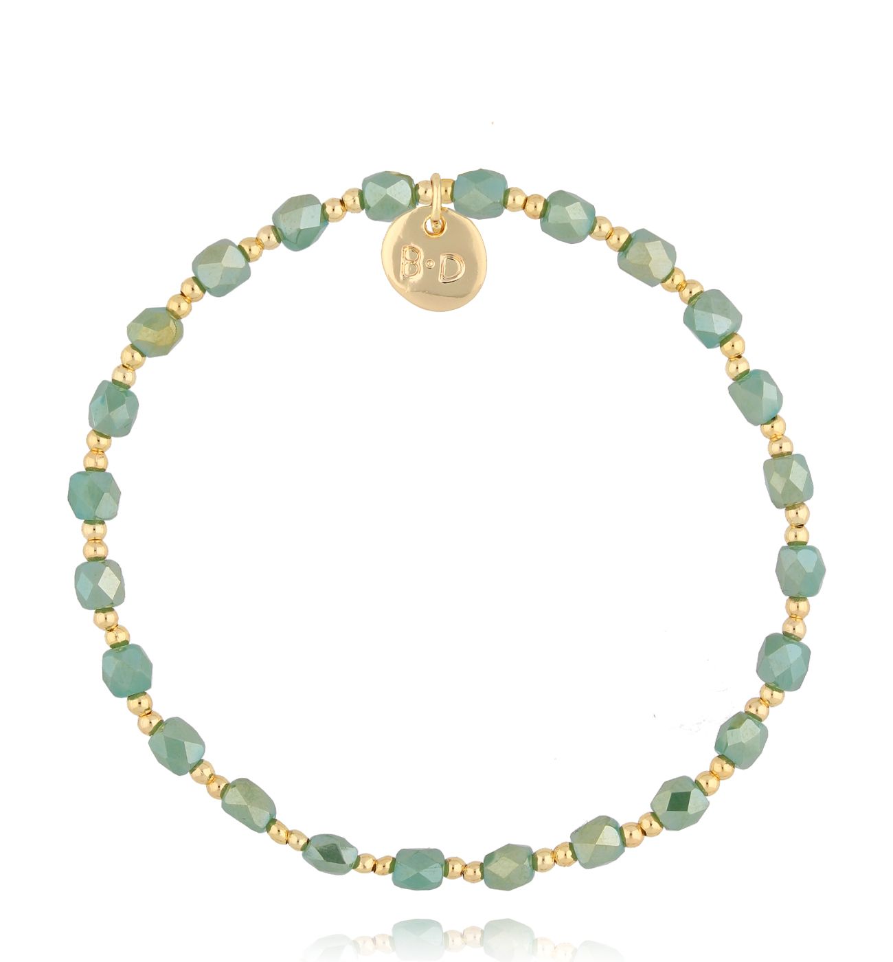 Bransoletka z zielonymi kryształkami Rigolade BTW1956