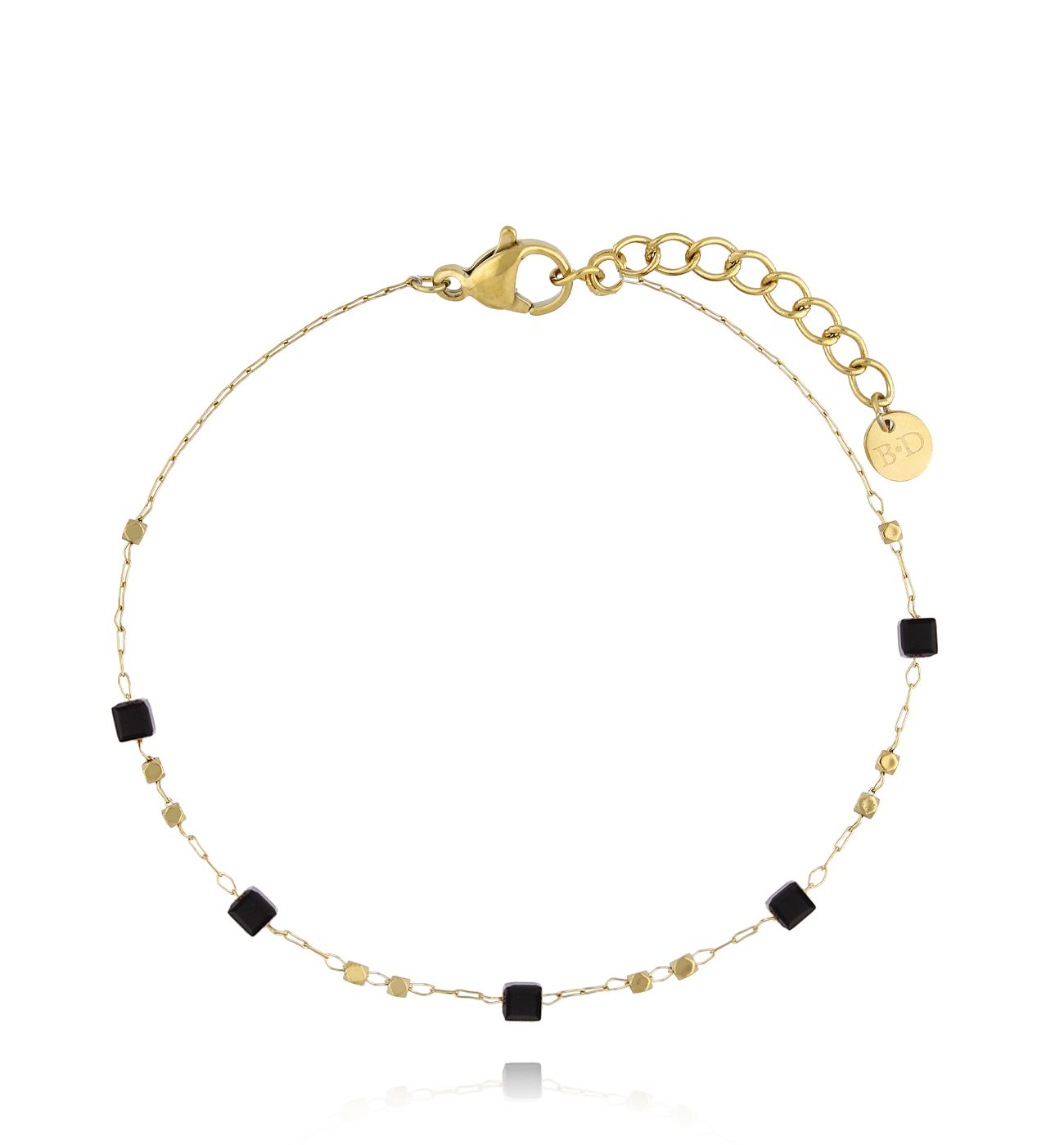 Bransoletka z czarnymi agatami Temple of the Sun BPA0471