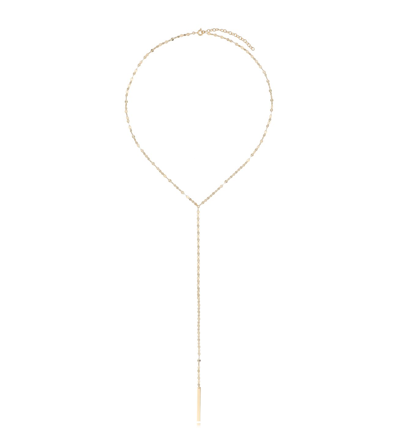 Naszyjnik srebrny pozłacany z krawatką Royal NSE0133