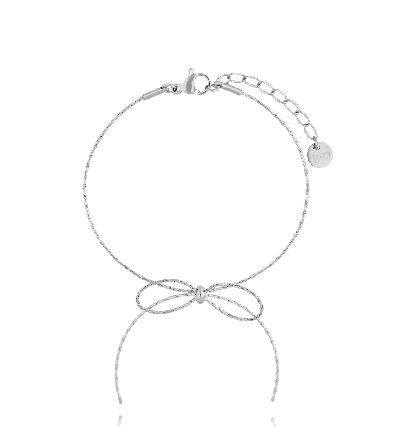 Bransoletka srebrna z kokardką BSY0284