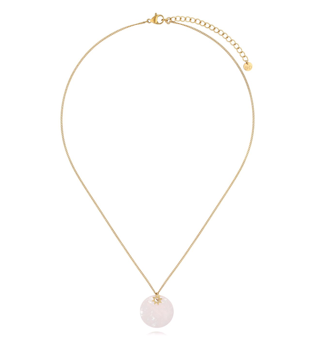 Naszyjnik z kwarcem różowym Island Elegance - By Dziubeka