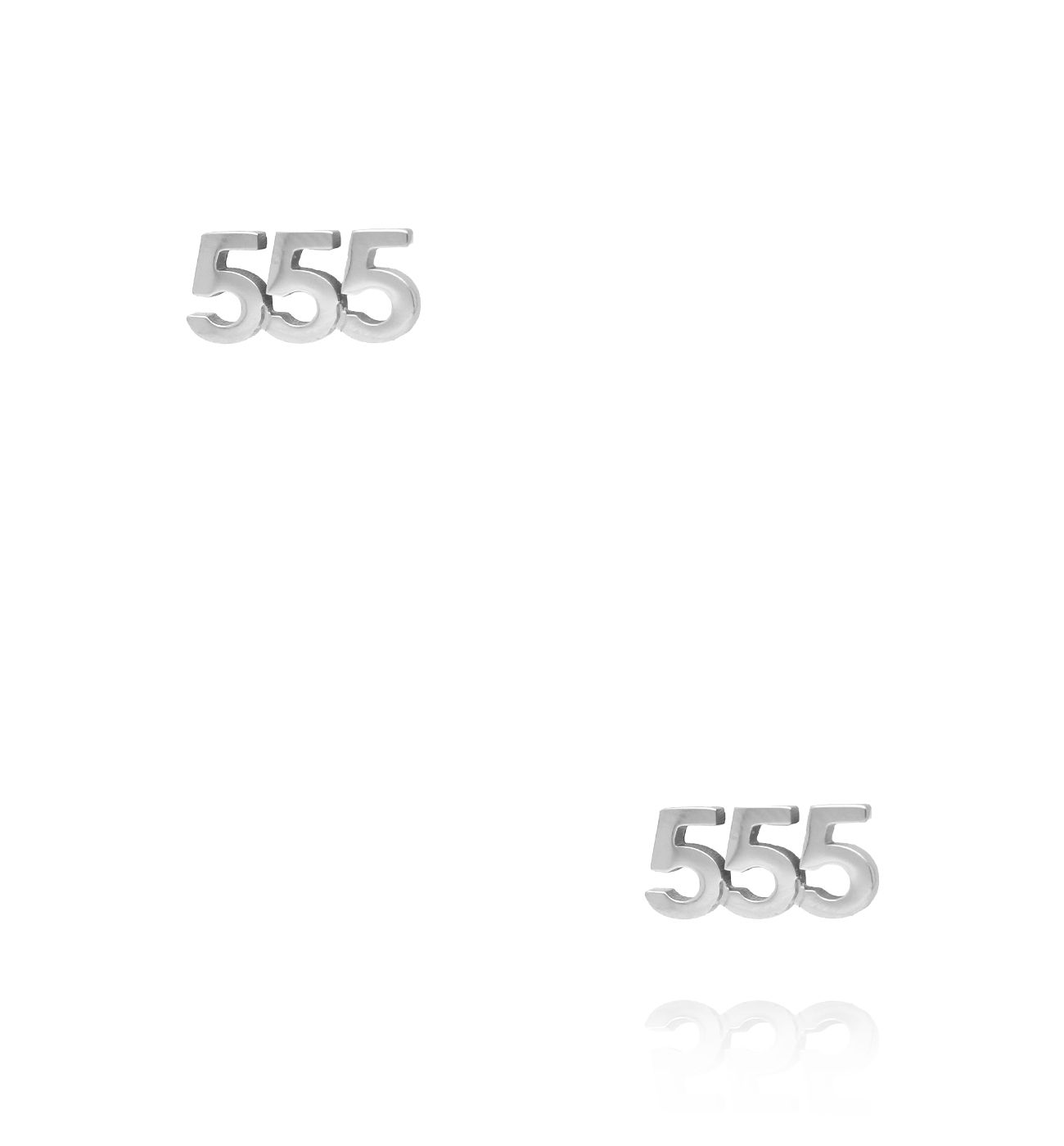 Kolczyki z anielską liczbą 555 srebrne KSA2322