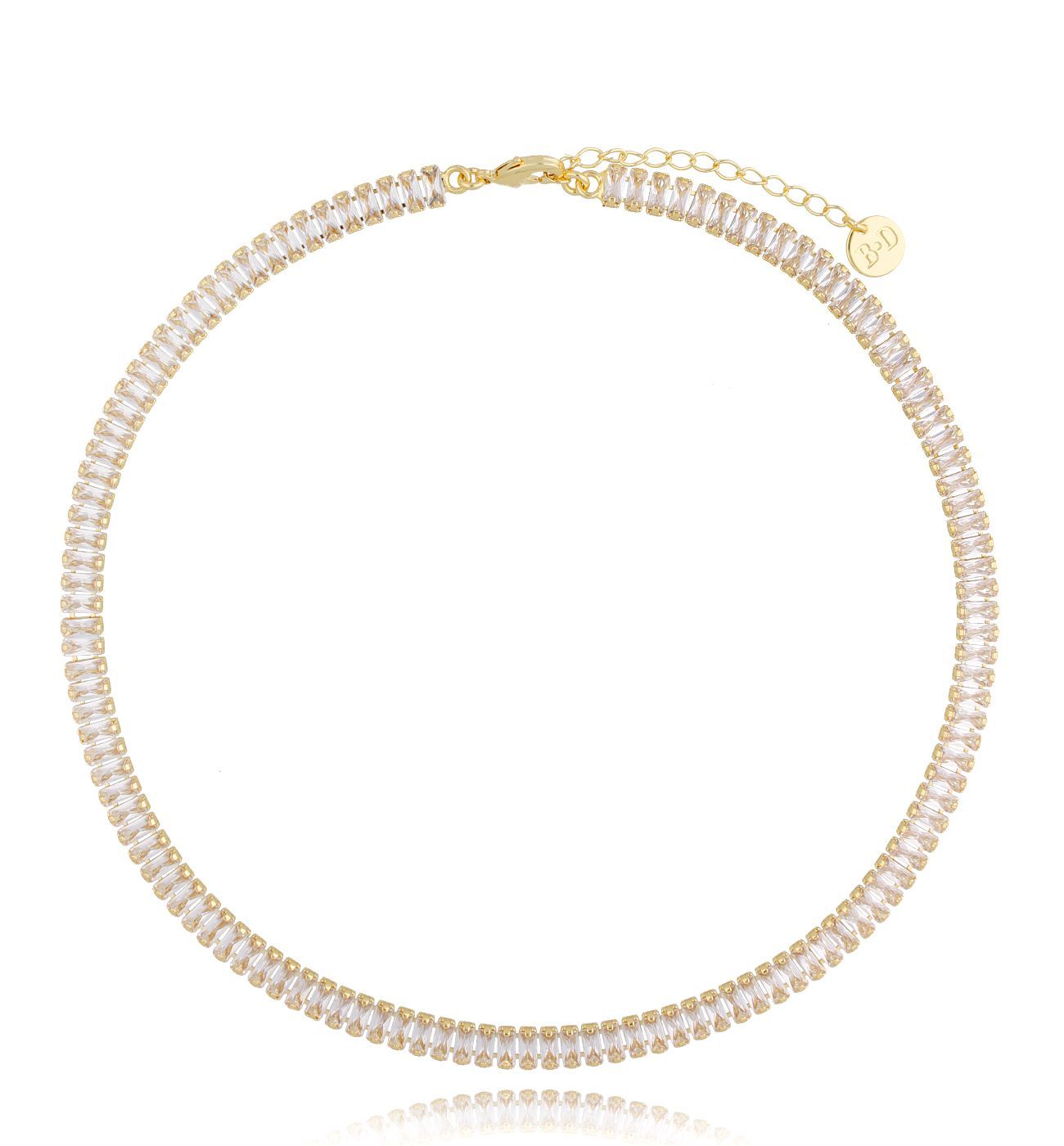 Naszyjnik tenisowy z kryształkami Mariah 34 cm - By Dziubeka