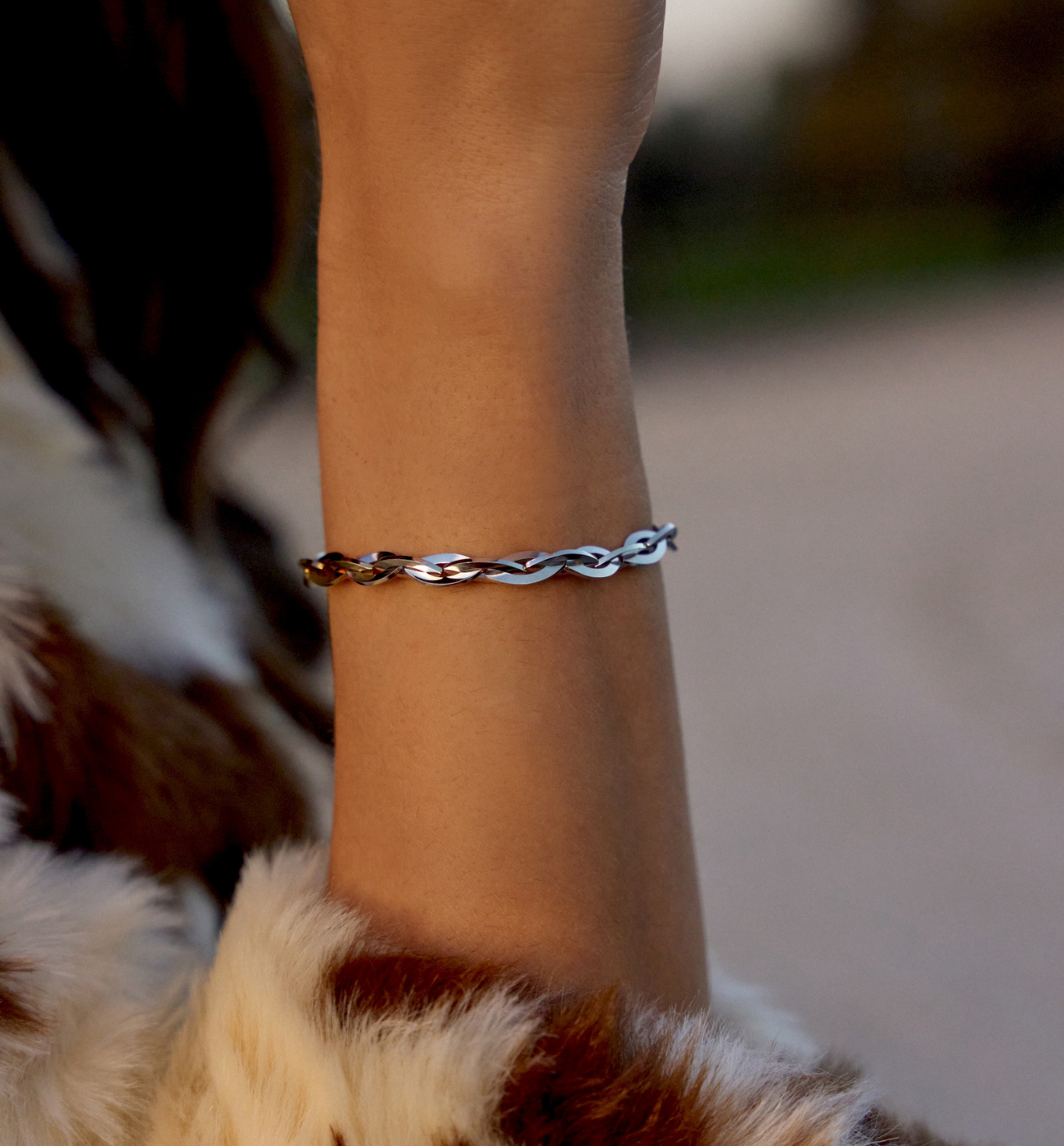 Bransoletka srebrno złota Glimpse BSA0762