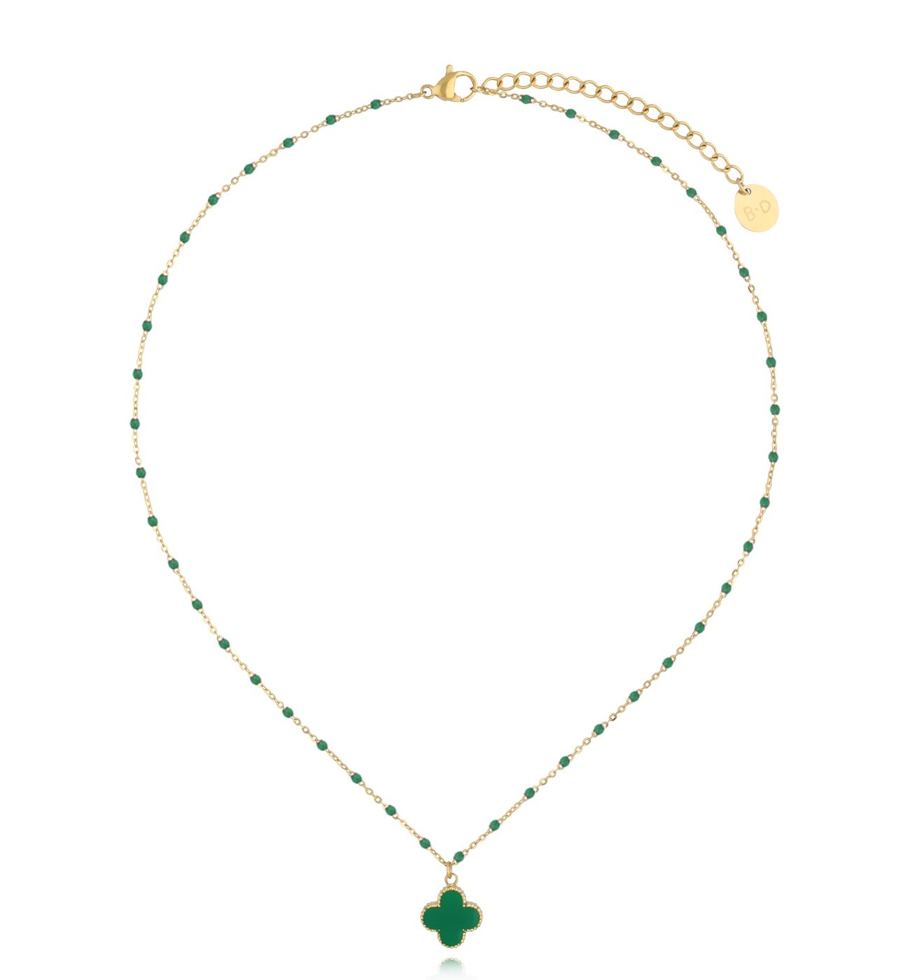 Naszyjnik z zieloną koniczynką Pequeño Trébol NSY0179 - By Dziubeka