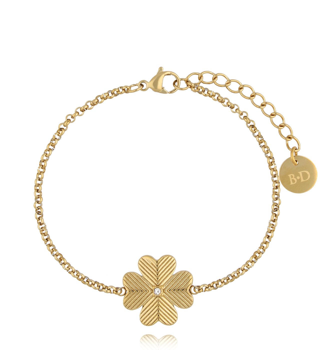 Bransoletka z koniczynką złota BSA0766