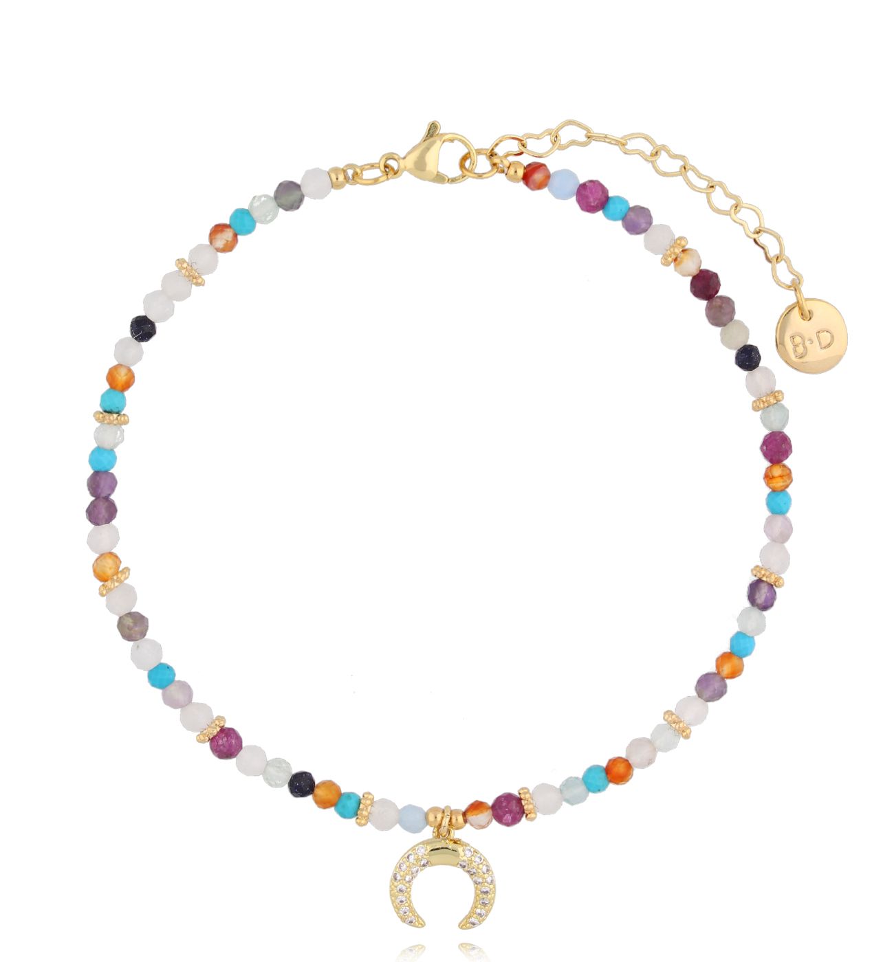 Bransoletka na nogę z kamieniami naturalnymi Amayas BNTW0076