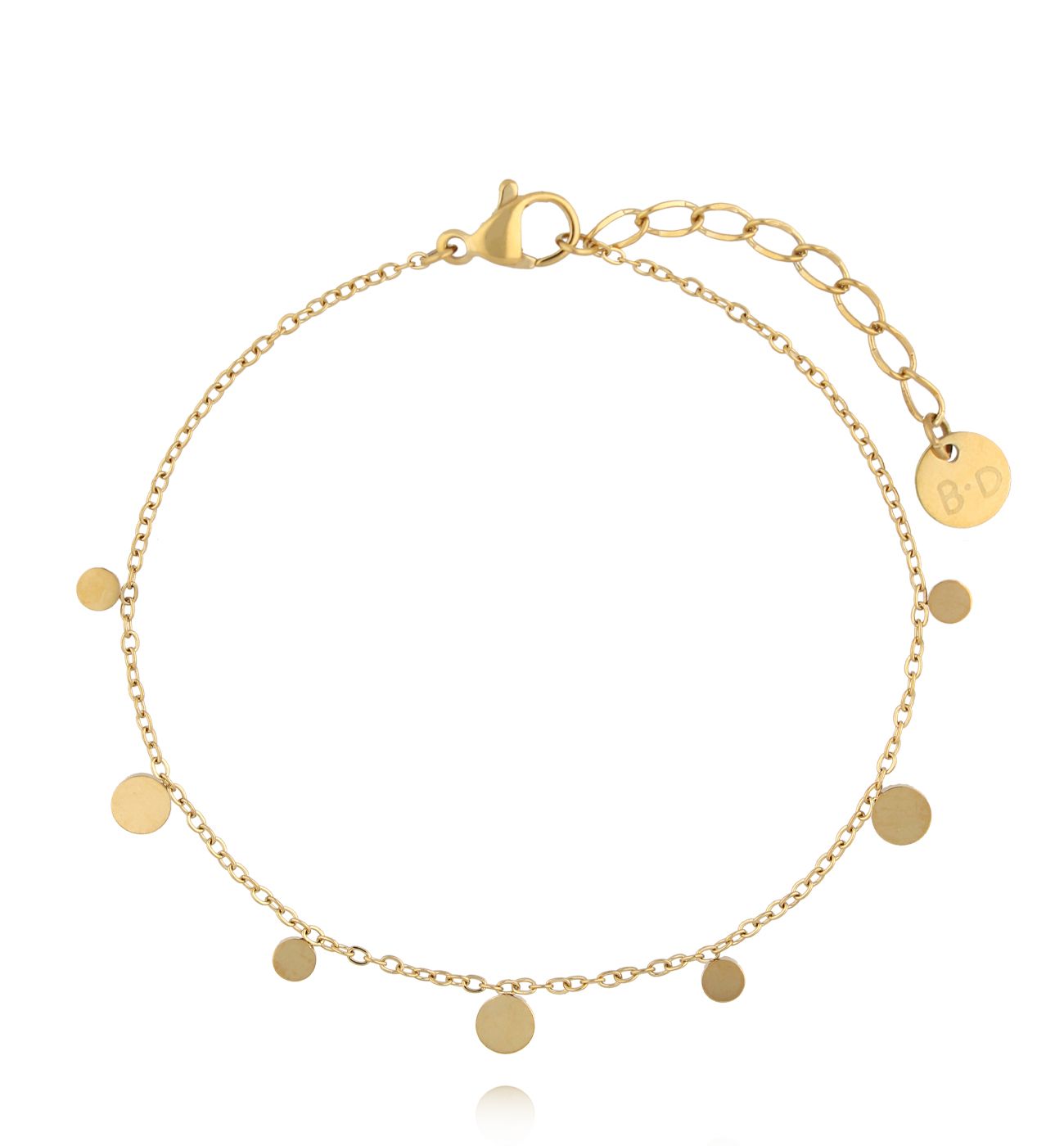 Bransoletka z dyskami złota BSY0345 - By Dziubeka