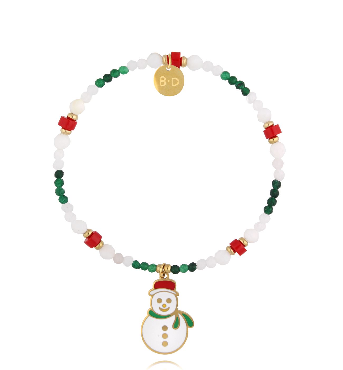 Bransoletka świąteczna z bałwanem BTW3148