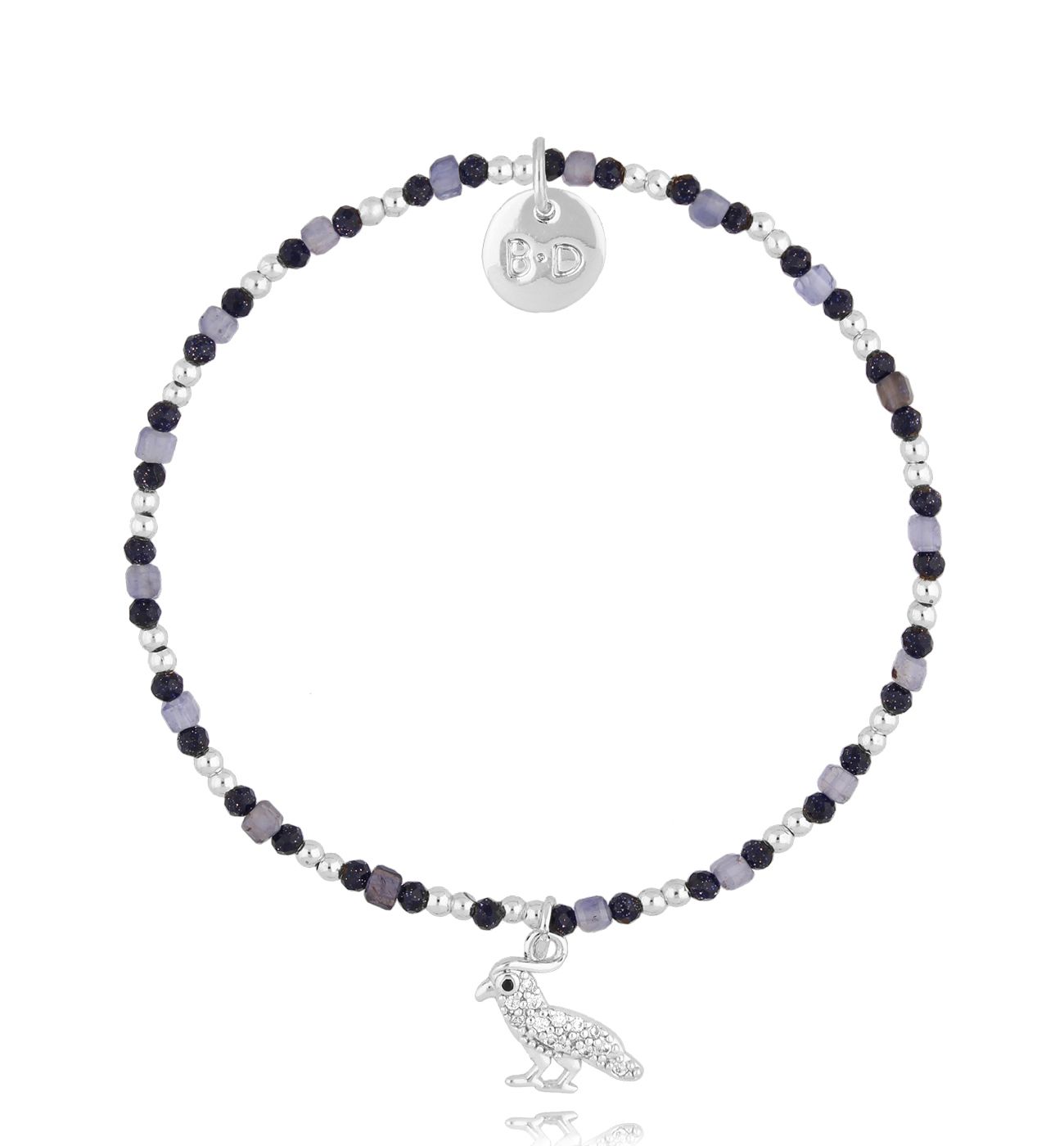 Bransoletka srebrna z lolitami BTW2790