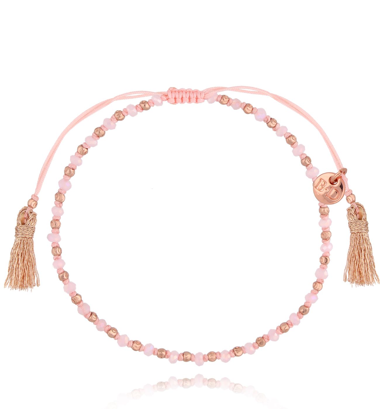 Bransoletka różowa ze sznurkiem Eletta BSC1756