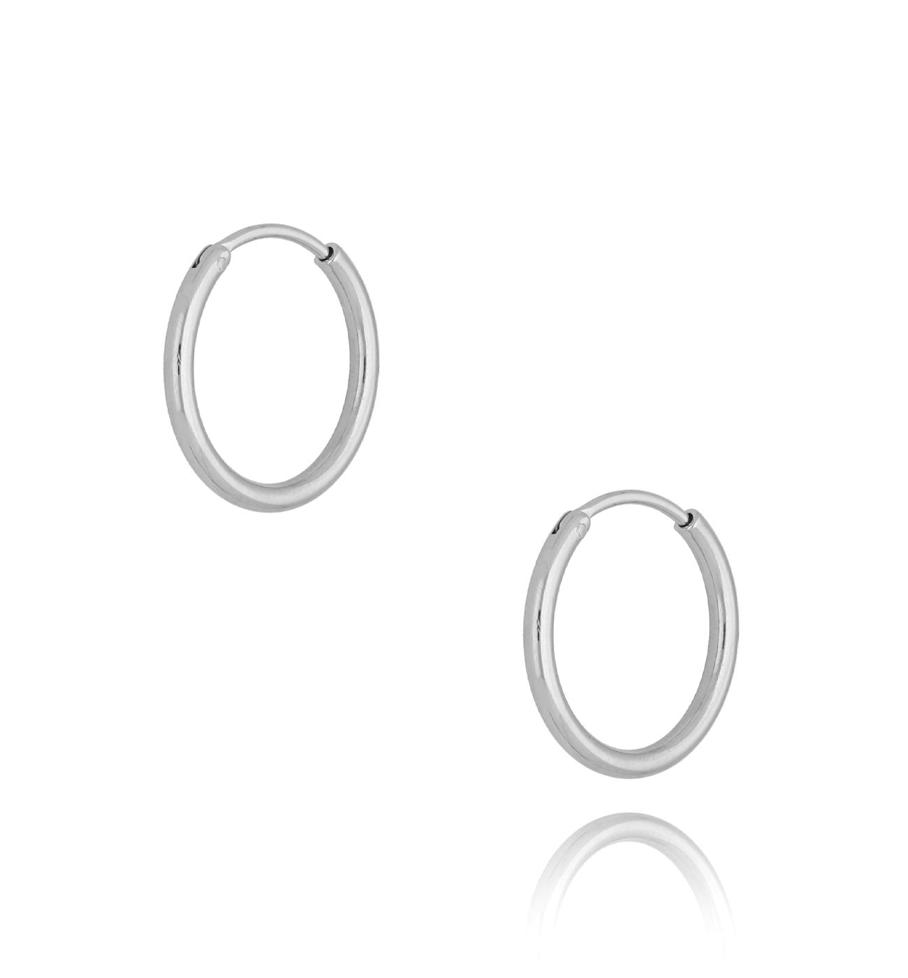 Kolczyki srebrne koła ze stali szlachetnej 20 mm Basic Hoop - By Dziubeka