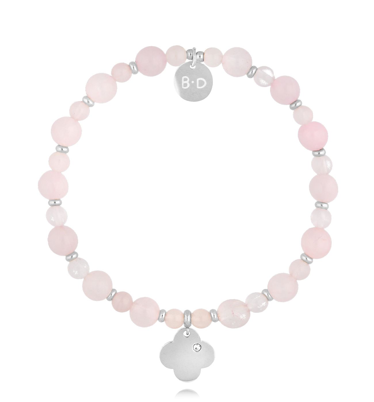 Bransoletka różowa z koniczynką Sariah BTW2462