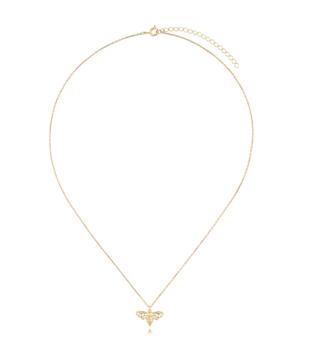 Naszyjnik złoty z ważką Guillemette - By Dziubeka