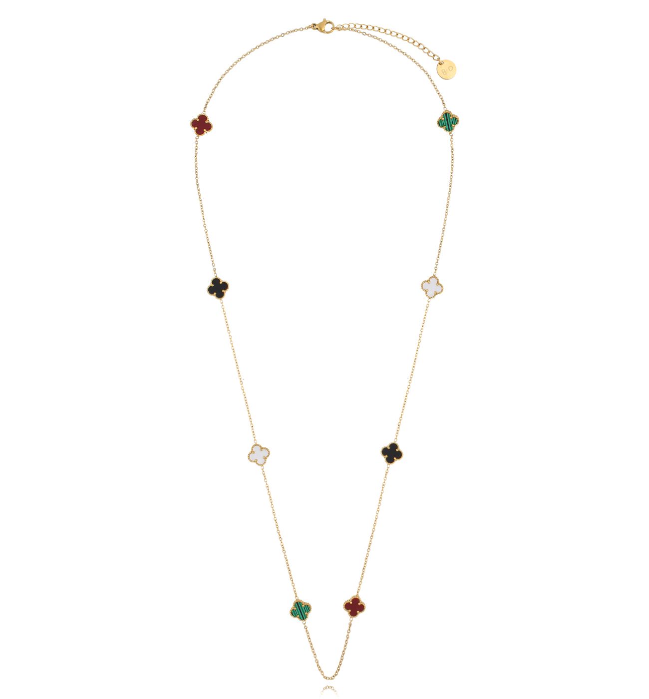 Naszyjnik z kolorowymi koniczynkami NSY0296 - By Dziubeka