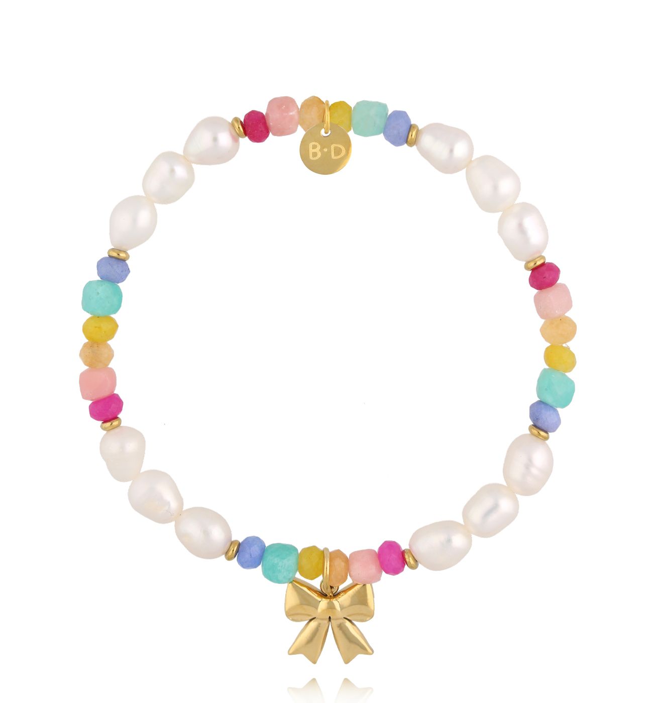 Bransoletka z perłami i kokardką BTW3381