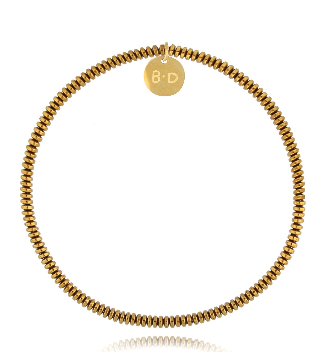 Bransoletka złota z hematytami Sagama - By Dziubeka