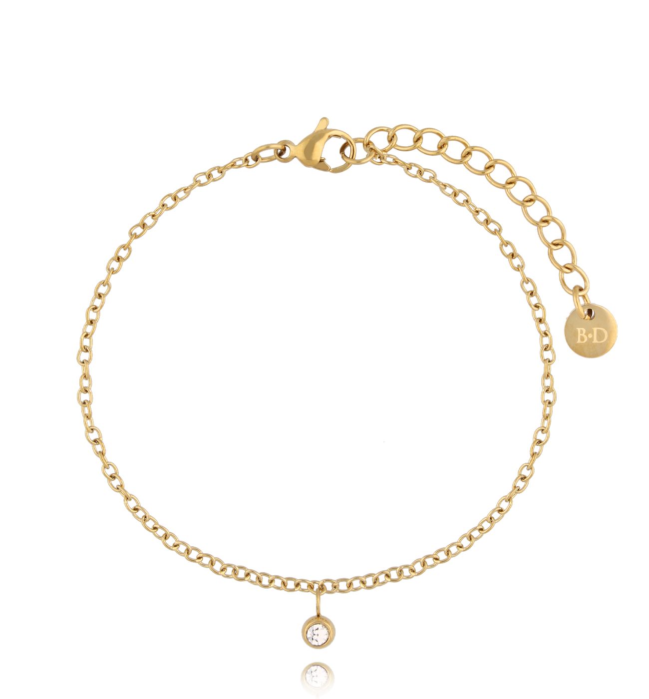 Bransoletka złota z cyrkonią Deville BSA0759