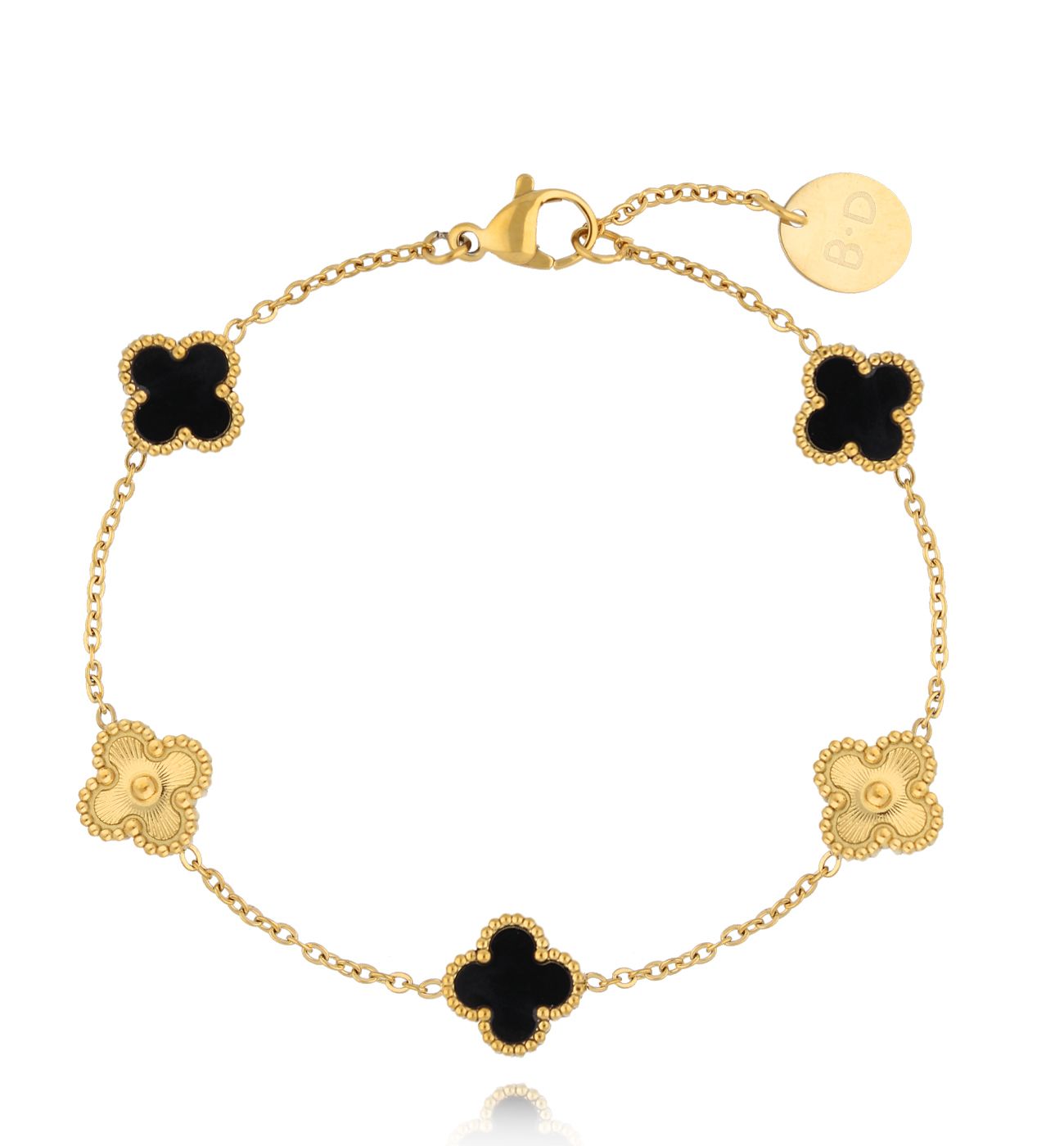 Bransoletka z koniczynkami złota Clovers BSY0112