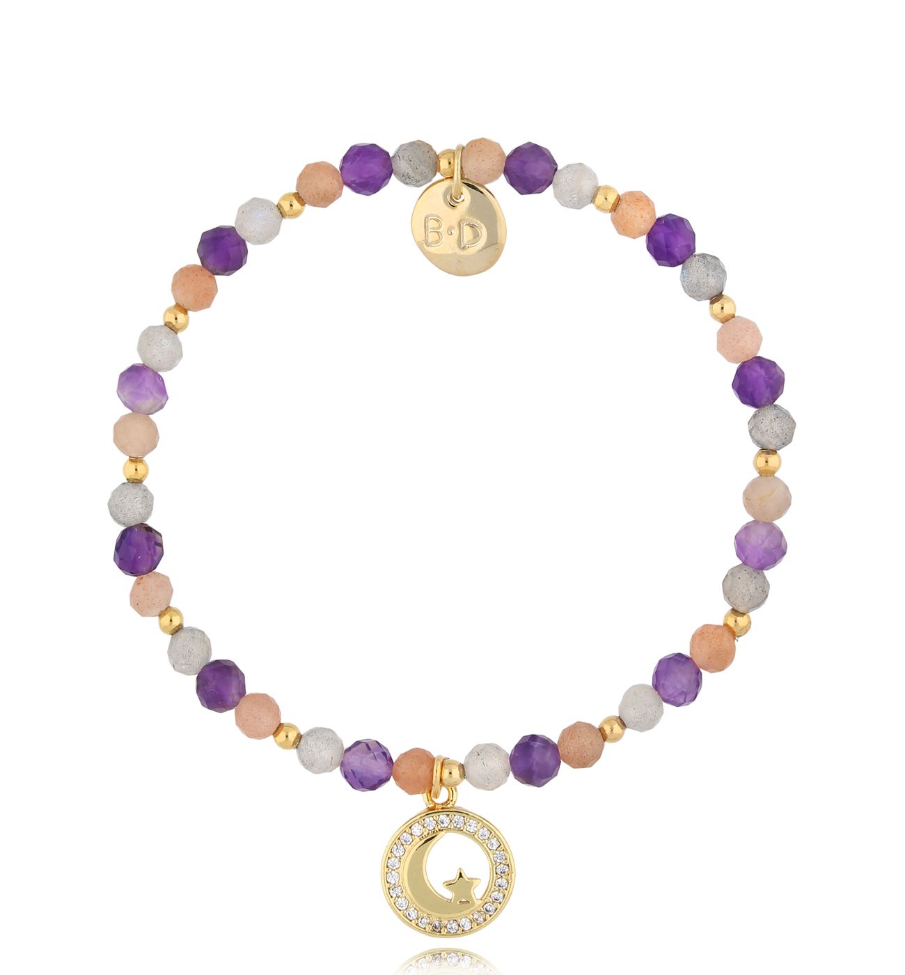 Bransoletka z kolorowa z księżycem Zita BTW1494