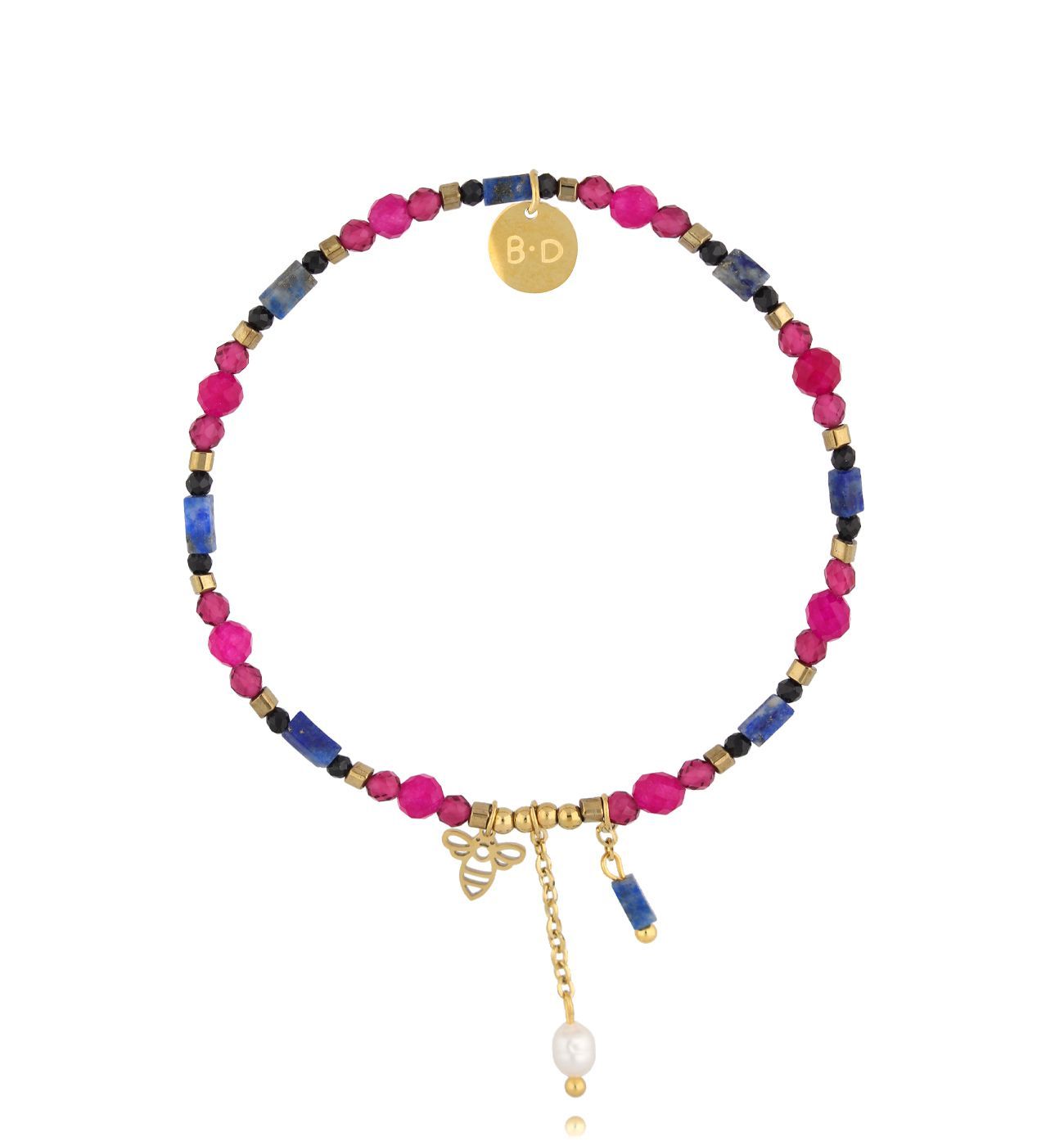 Bransoletka z lapisami i jadeitami BTW3064