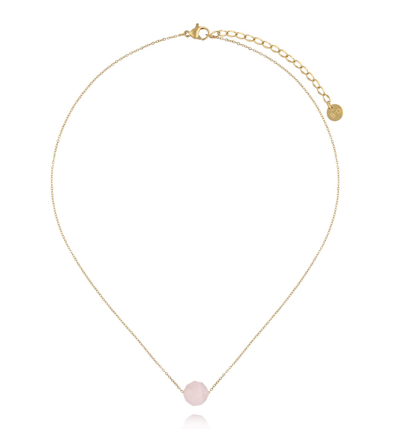Naszyjnik z kwarcem różowym - By Dziubeka