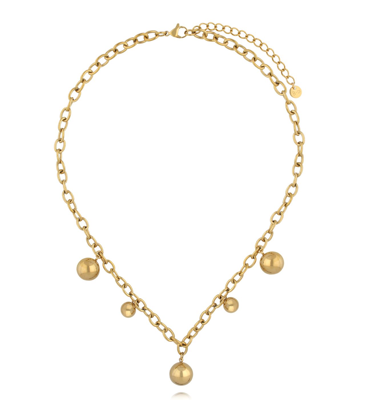 Naszyjnik z kulkami złoty NSY0571