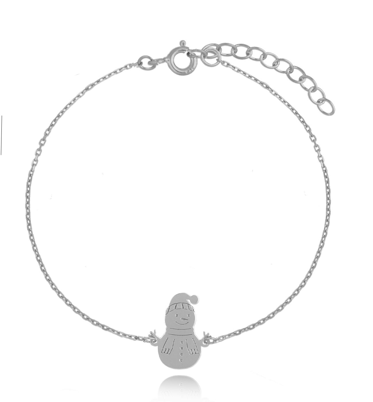 Bransoletka srebrna z bałwankiem Cute Snowman BSE0137
