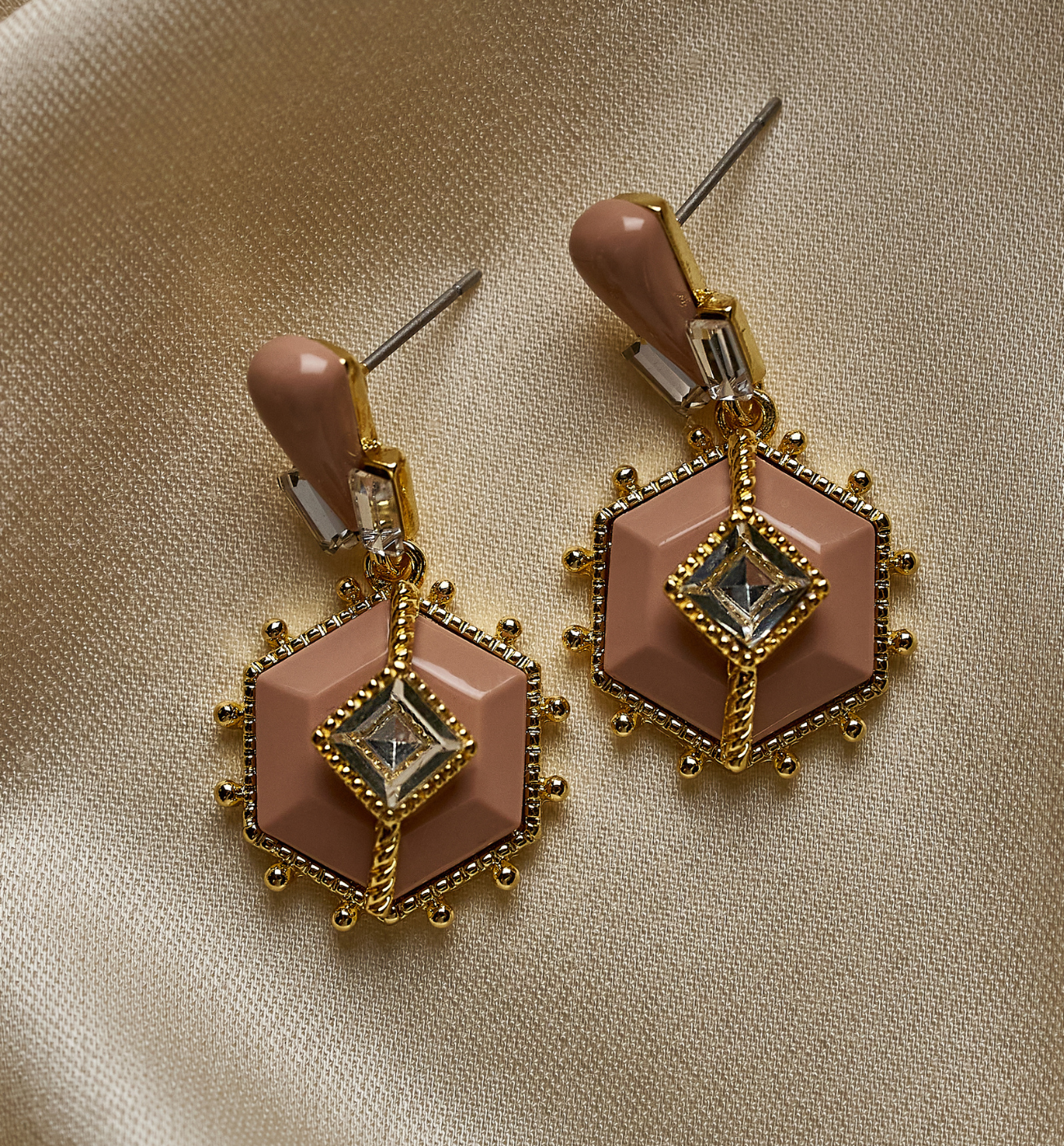 Kolczyki różowe Manifest KPO0012