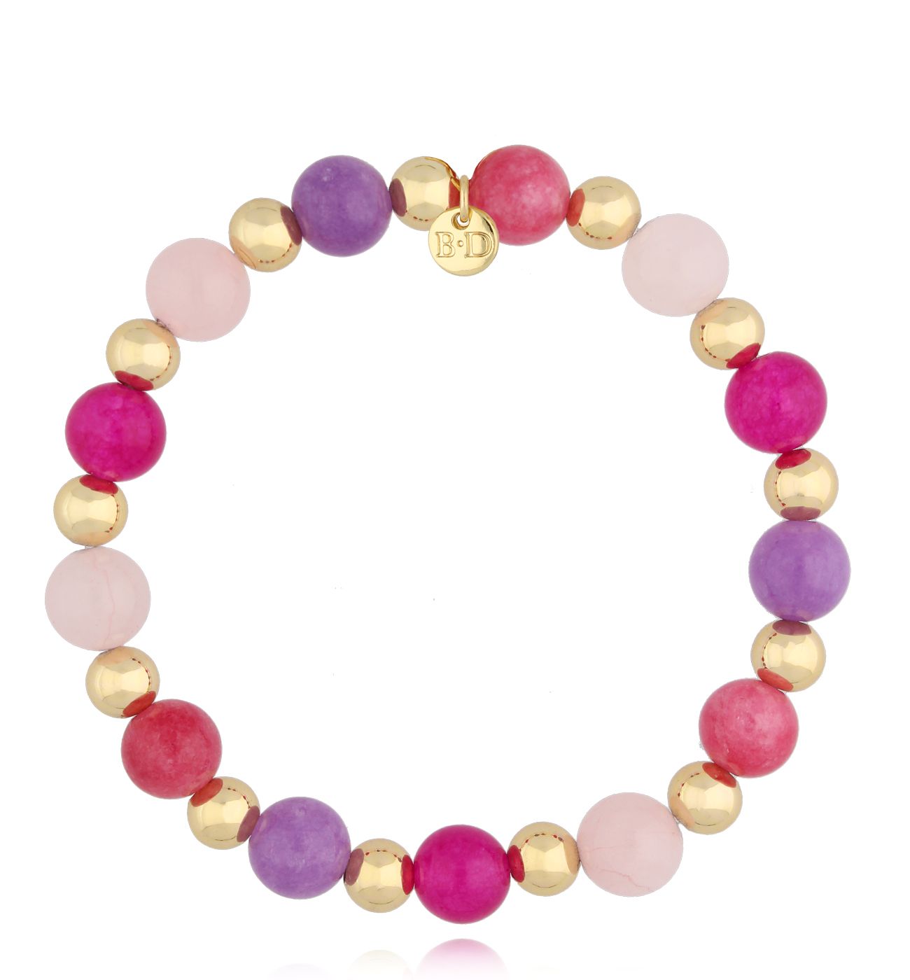 Bransoletka różowo fuksjowa Burton - By Dziubeka